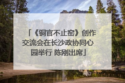 《铜官不止窑》创作交流会在长沙政协同心园举行 陈刚出席