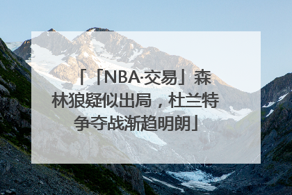 「NBA·交易」森林狼疑似出局，杜兰特争夺战渐趋明朗