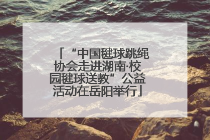 “中国毽球跳绳协会走进湖南·校园毽球送教”公益活动在岳阳举行