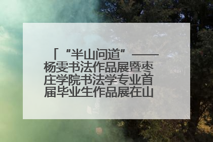 “半山问道”——杨雯书法作品展暨枣庄学院书法学专业首届毕业生作品展在山东省文化馆开幕