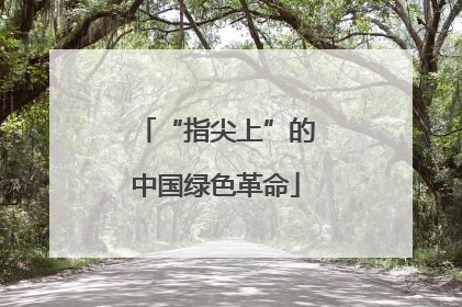 “指尖上”的中国绿色革命