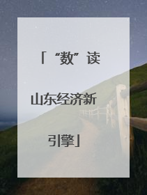 “数”读山东经济新引擎