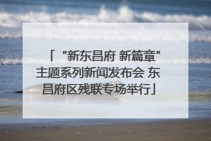 “新东昌府 新篇章”主题系列新闻发布会 东昌府区残联专场举行