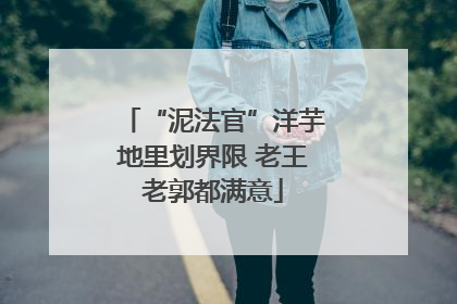 “泥法官”洋芋地里划界限 老王老郭都满意