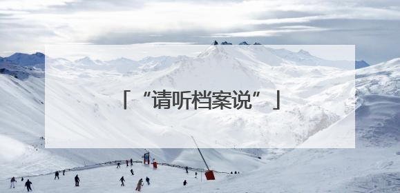 “请听档案说”