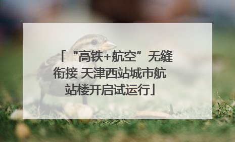 “高铁+航空”无缝衔接 天津西站城市航站楼开启试运行