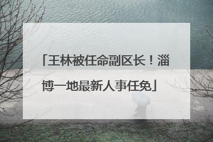 王林被任命副区长！淄博一地最新人事任免