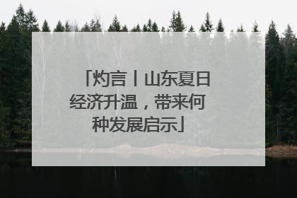 灼言丨山东夏日经济升温，带来何种发展启示