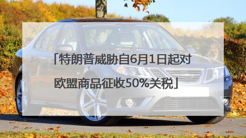 特朗普威胁自6月1日起对欧盟商品征收50%关税