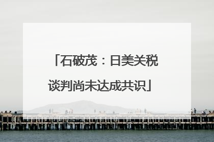 石破茂：日美关税谈判尚未达成共识