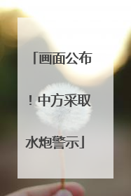 画面公布！中方采取水炮警示
