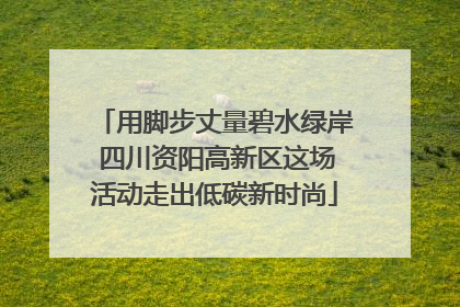 用脚步丈量碧水绿岸 四川资阳高新区这场活动走出低碳新时尚