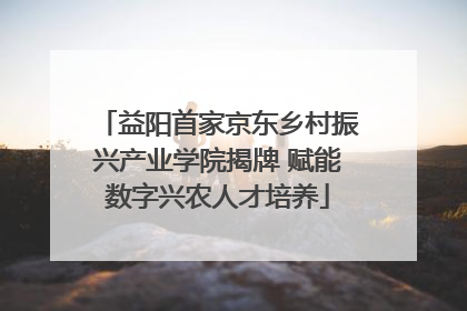 益阳首家京东乡村振兴产业学院揭牌 赋能数字兴农人才培养