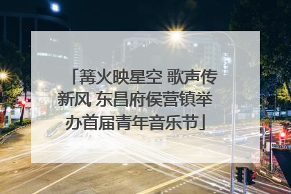 篝火映星空 歌声传新风 东昌府侯营镇举办首届青年音乐节