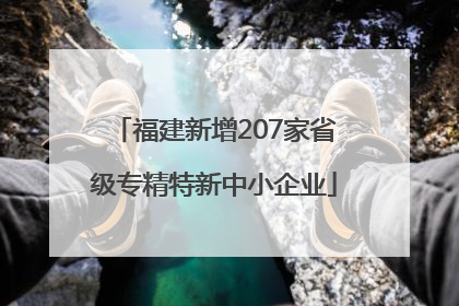 福建新增207家省级专精特新中小企业