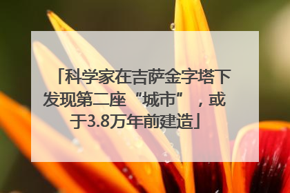 科学家在吉萨金字塔下发现第二座“城市”，或于3.8万年前建造