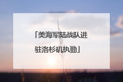 美海军陆战队进驻洛杉矶执勤