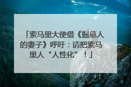 索马里大使借《掘墓人的妻子》呼吁：请把索马里人“人性化”！