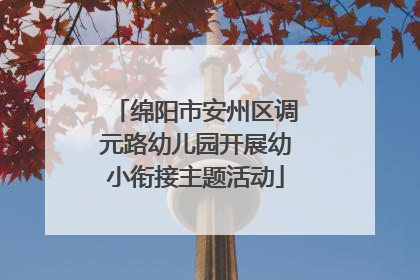 绵阳市安州区调元路幼儿园开展幼小衔接主题活动