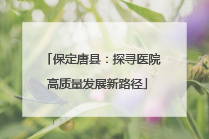 保定唐县：探寻医院高质量发展新路径