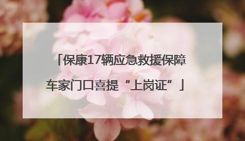 保康17辆应急救援保障车家门口喜提“上岗证”