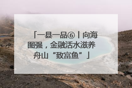 一县一品⑥丨向海图强，金融活水滋养舟山“致富鱼”