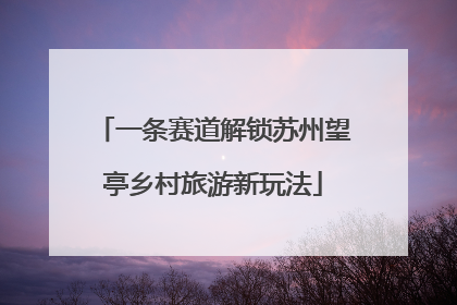 一条赛道解锁苏州望亭乡村旅游新玩法