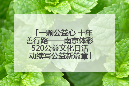 一颗公益心 十年善行路——南京体彩520公益文化日活动续写公益新篇章
