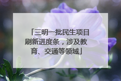 三明一批民生项目刷新进度条，涉及教育、交通等领域