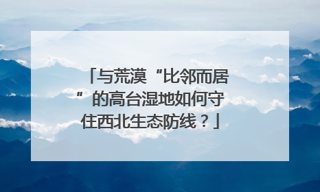 与荒漠“比邻而居”的高台湿地如何守住西北生态防线？