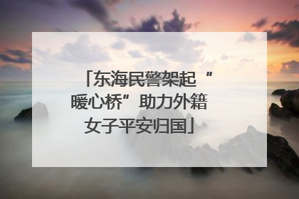 东海民警架起“暖心桥”助力外籍女子平安归国