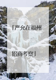 严允在福州招商考察