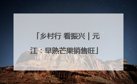 乡村行 看振兴｜元江：早熟芒果销售旺