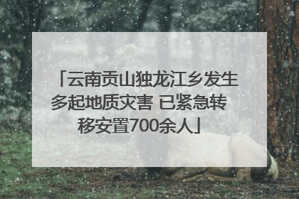 云南贡山独龙江乡发生多起地质灾害 已紧急转移安置700余人