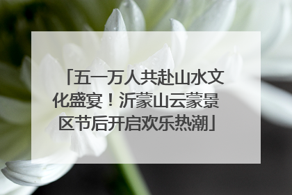 五一万人共赴山水文化盛宴！沂蒙山云蒙景区节后开启欢乐热潮