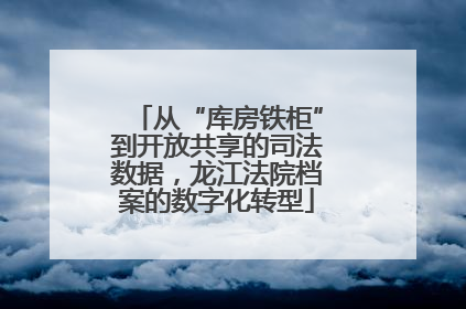 从“库房铁柜”到开放共享的司法数据，龙江法院档案的数字化转型