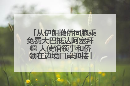 从伊朗撤侨同胞乘免费大巴抵达阿塞拜疆 大使馆领事和侨领在边境口岸迎接