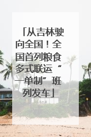 从吉林驶向全国！全国首列粮食多式联运“一单制”班列发车