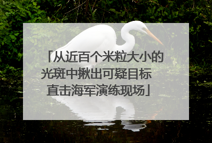 从近百个米粒大小的光斑中揪出可疑目标 直击海军演练现场