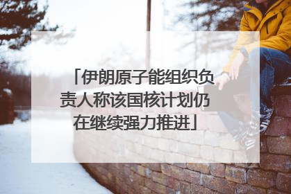 伊朗原子能组织负责人称该国核计划仍在继续强力推进