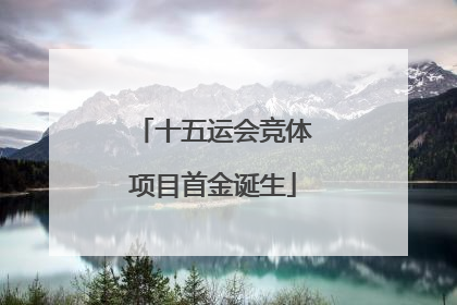 十五运会竞体项目首金诞生