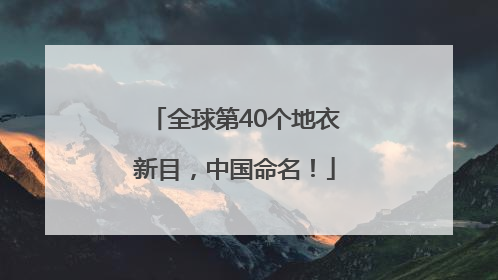 全球第40个地衣新目，中国命名！