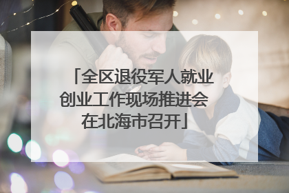 全区退役军人就业创业工作现场推进会在北海市召开