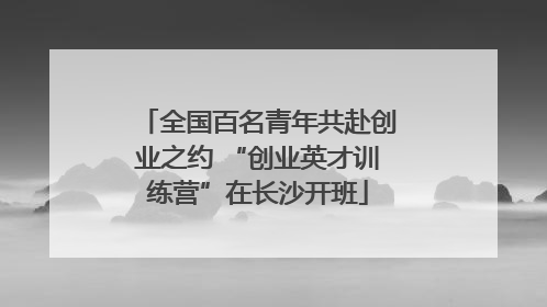 全国百名青年共赴创业之约 “创业英才训练营”在长沙开班