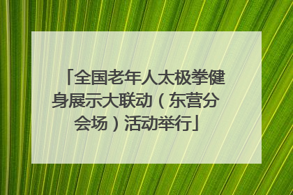 全国老年人太极拳健身展示大联动（东营分会场）活动举行
