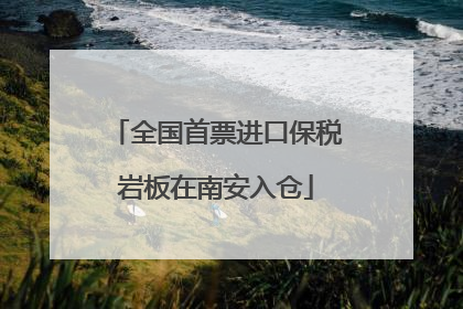 全国首票进口保税岩板在南安入仓