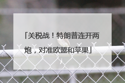 关税战！特朗普连开两炮，对准欧盟和苹果