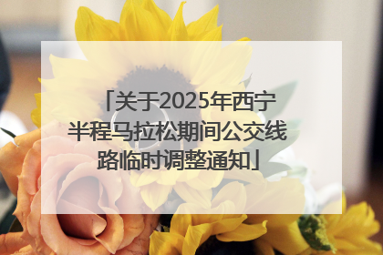关于2025年西宁半程马拉松期间公交线路临时调整通知
