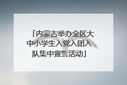 内蒙古举办全区大中小学生入党入团入队集中宣誓活动
