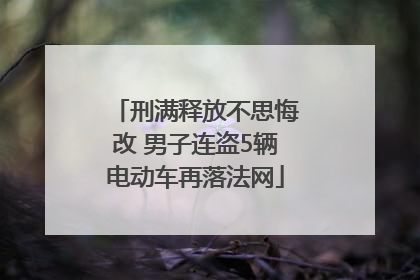 刑满释放不思悔改 男子连盗5辆电动车再落法网